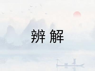 辨解