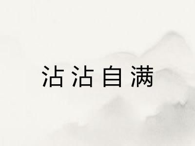 沾沾自满