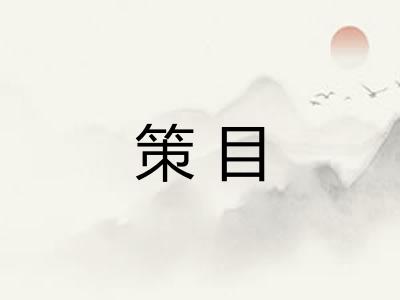 策目
