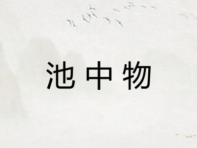池中物