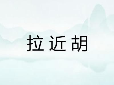 拉近胡