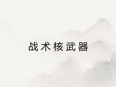 战术核武器