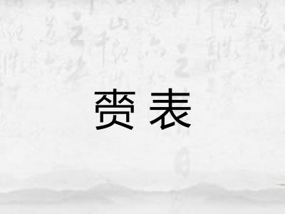 赍表