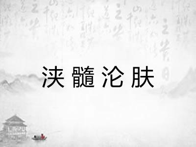 浃髓沦肤