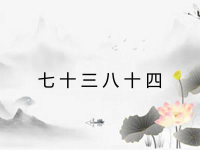 七十三八十四
