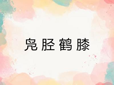 凫胫鹤膝