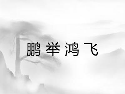 鹏举鸿飞
