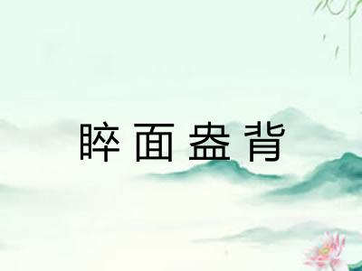 睟面盎背