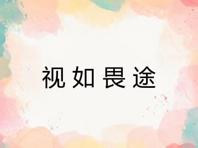 视如畏途