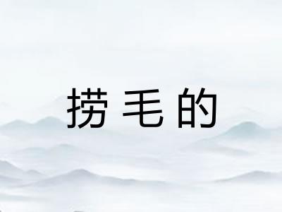 捞毛的