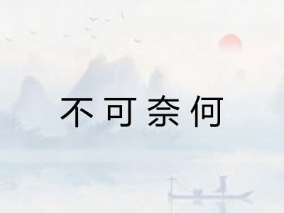 不可奈何