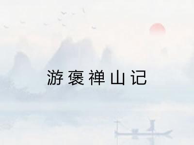 游褒禅山记
