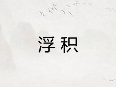 浮积