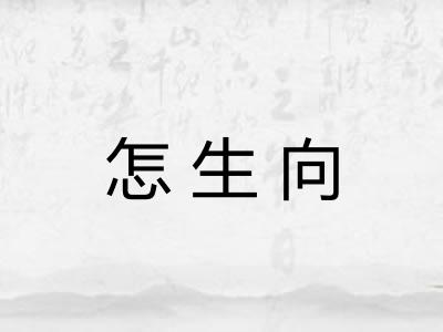 怎生向