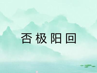 否极阳回