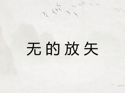 无的放矢