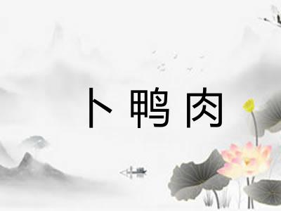 卜鸭肉