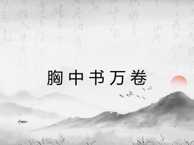 胸中书万卷