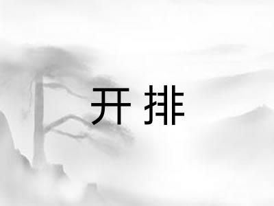 开排