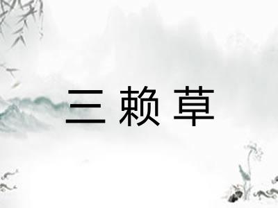 三赖草