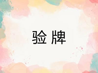 验牌