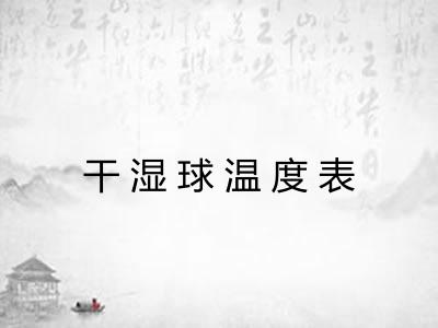 干湿球温度表