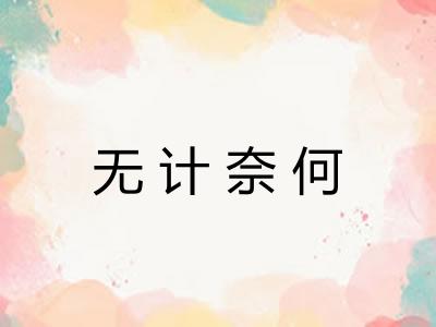 无计奈何