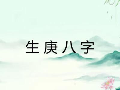 生庚八字