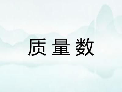 质量数