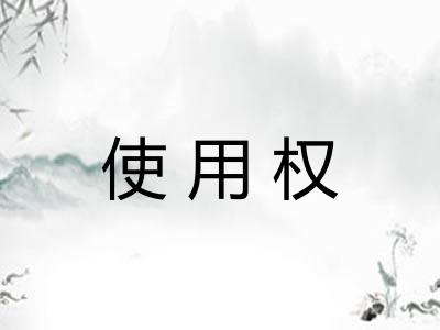 使用权
