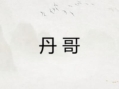 丹哥