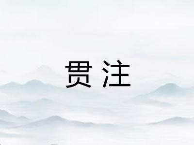 贯注