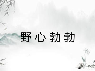 野心勃勃