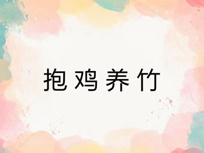 抱鸡养竹