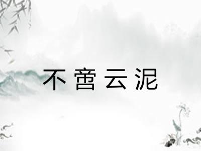 不啻云泥