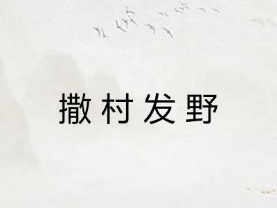 撒村发野