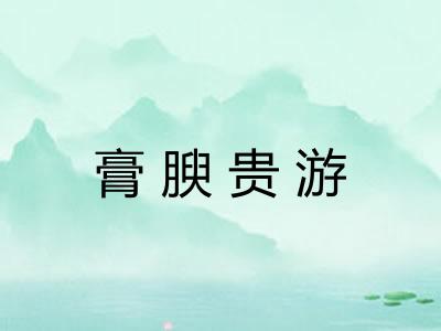 膏腴贵游