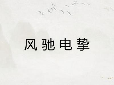 风驰电挚
