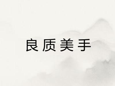 良质美手