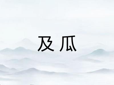 及瓜