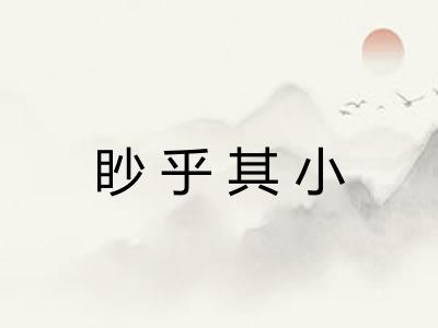 眇乎其小