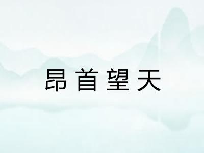 昂首望天