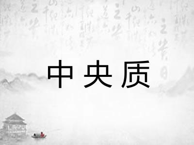 中央质