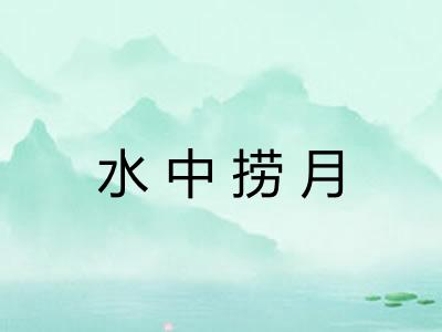 水中捞月