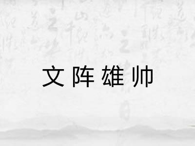 文阵雄帅