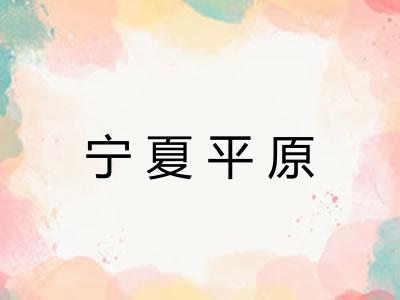 宁夏平原