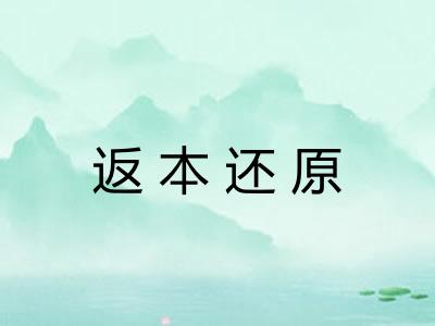 返本还原