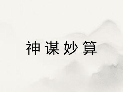 神谋妙算