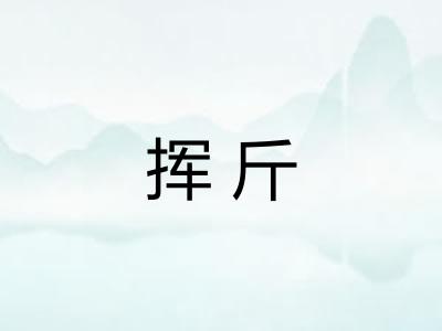 挥斤