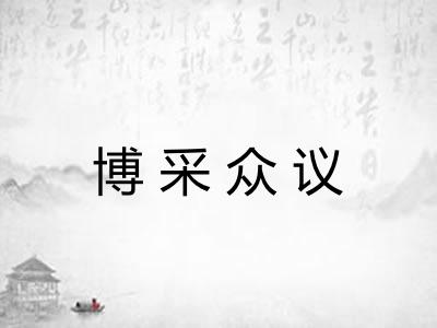 博采众议